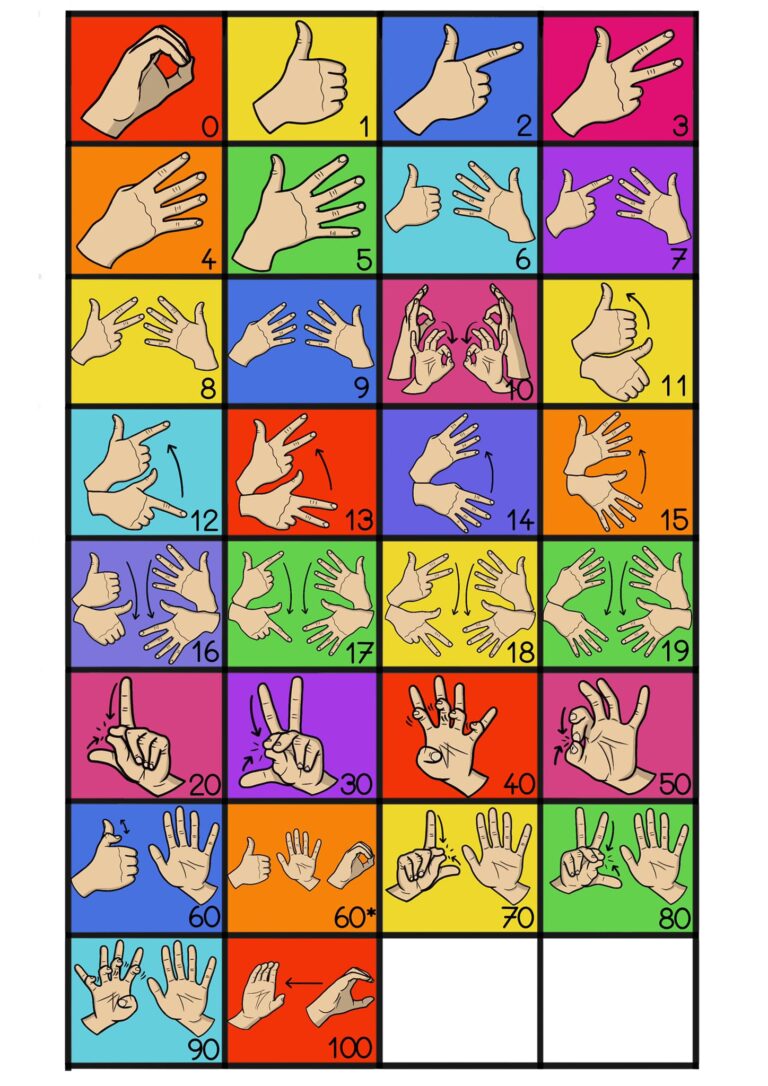 Les mathématiques en langue des signes française : donimos, nombre, chiffre, division, multiplication, calcul 