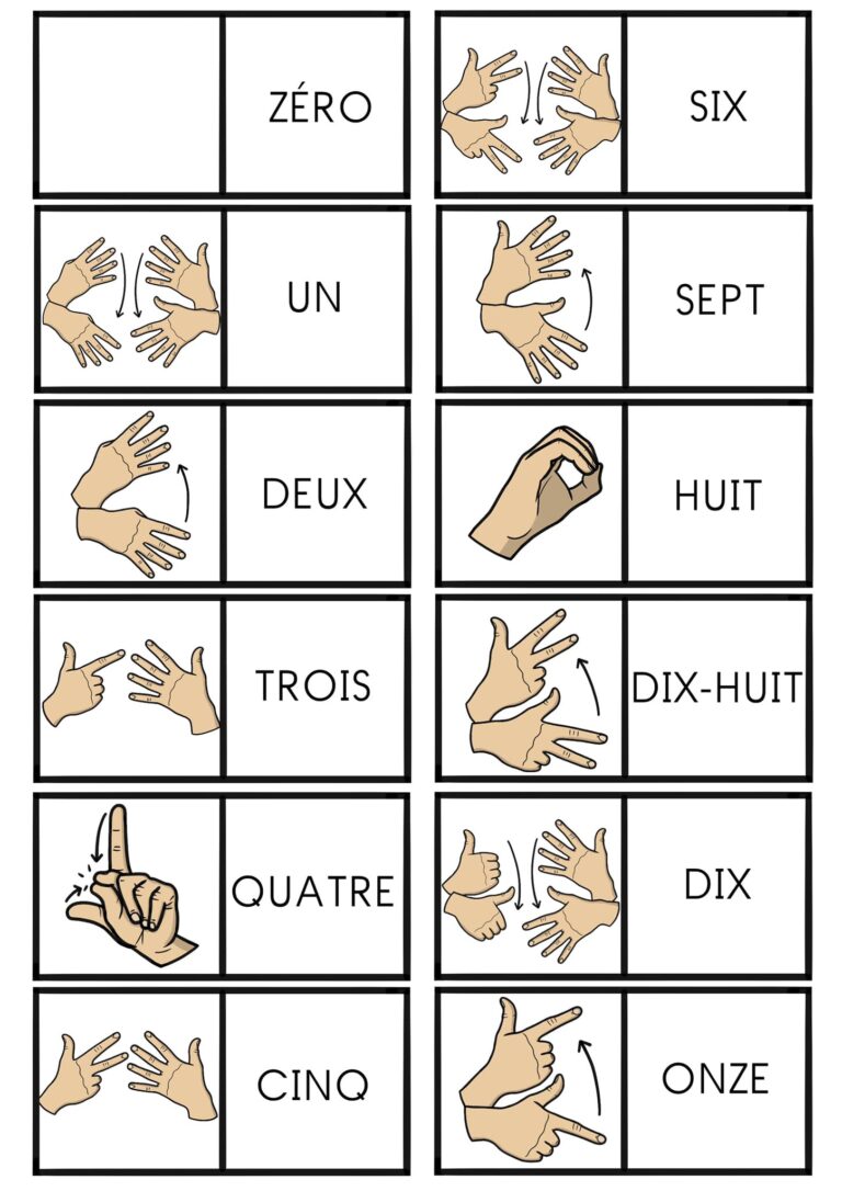 Les mathématiques en langue des signes française : donimos, nombre, chiffre, division, multiplication, calcul 