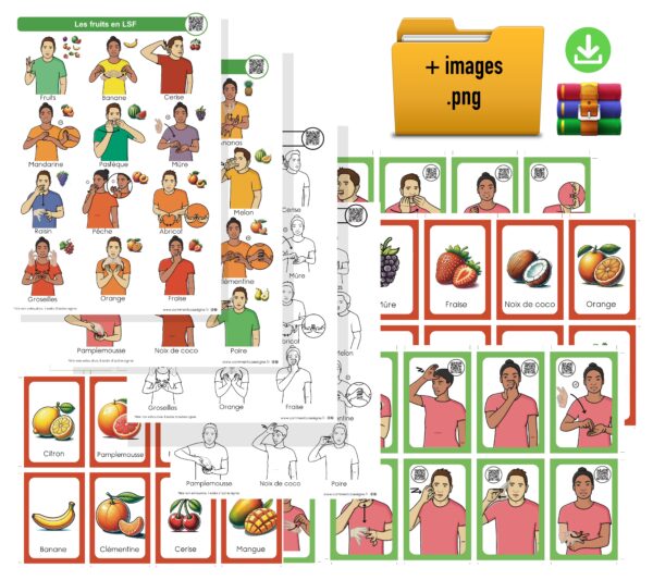 Les fruits en LSF (documents à télécharger)